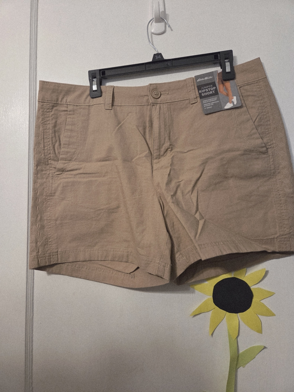 Eddie Bauer Women's Khaki Ripstop Bermuda Shorts